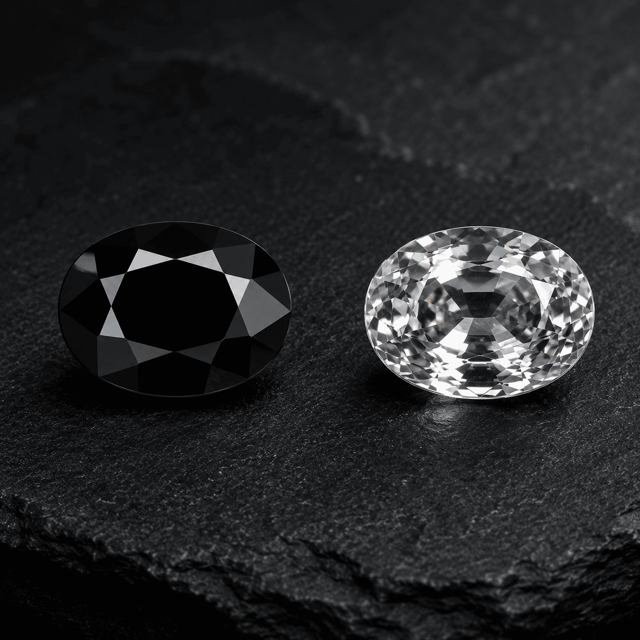 Ở hai thái cực đen và trắng của đá Spinel rất ít xuất hiện trong tự nhiên