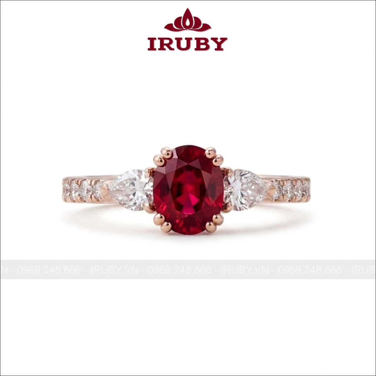 Nhẫn nữ đá Spinel – Spinel ring oval shape – IRNU118
