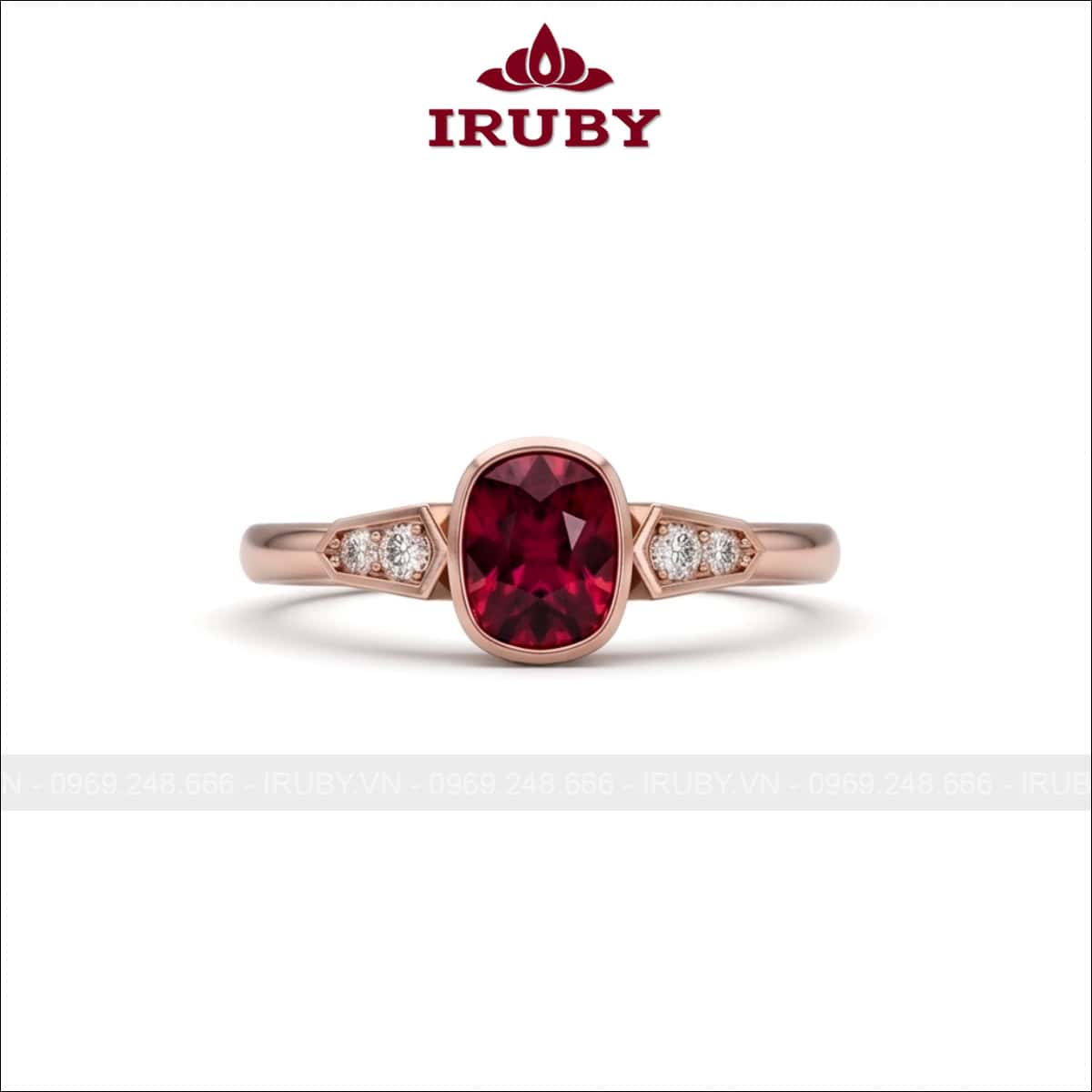 Nhẫn nữ Ruby cổ điển – Ruby ring vintage – IRNU107