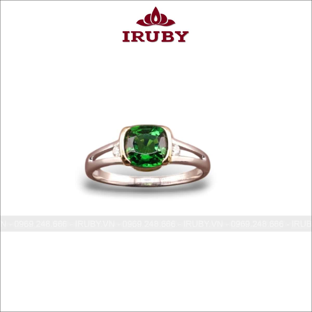 Nhẫn nữ Tourmaline xanh 1,6ct vàng trắng 14k – IRTM18 26610158