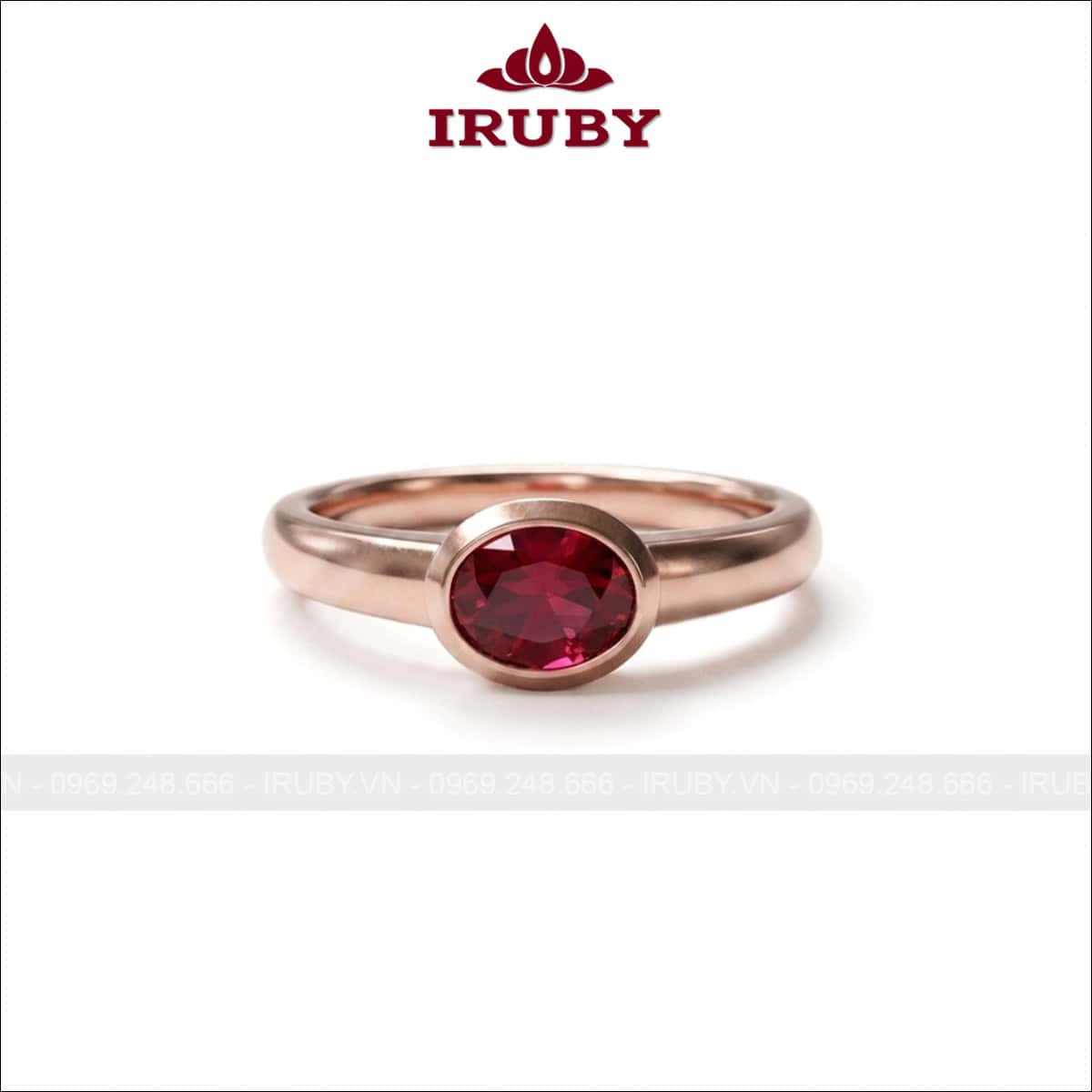 Nhẫn nữ vintage đá Garnet – Garnet ring vintage – IRNU108