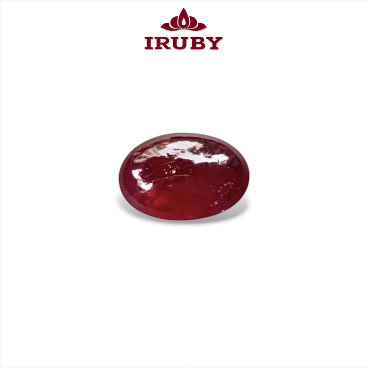 Viên Ruby Cabochon huyết kính tự nhiên 100% 3,1ct – IRRC39 2662031