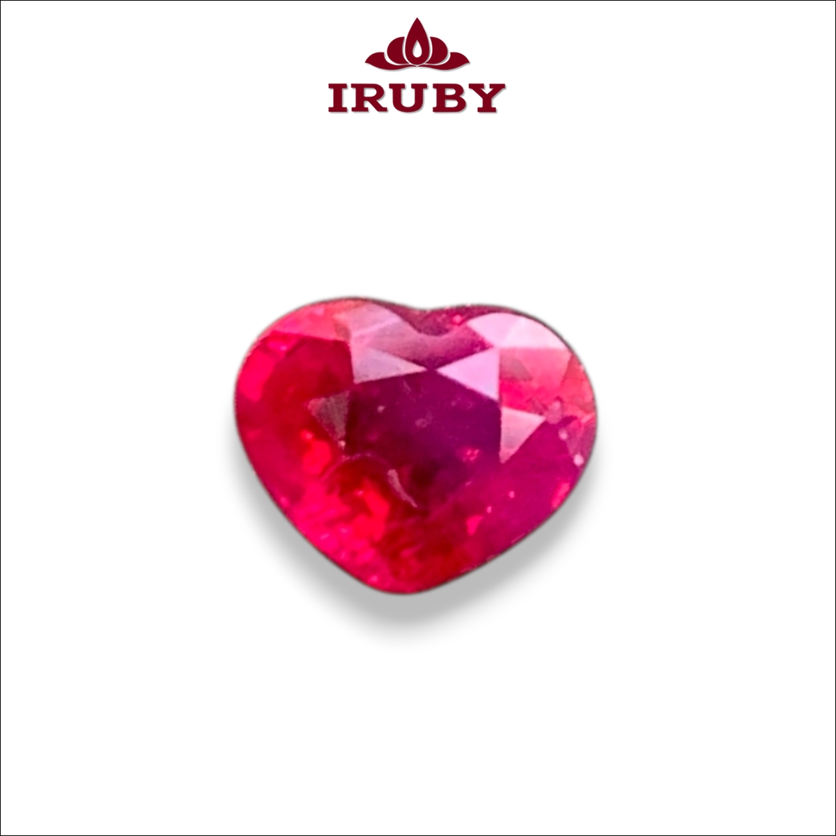Đá Ruby đỏ huyết Lục Yên tự nhiên 0,66ct trái tim không nhiệt – IRRF16 2610866